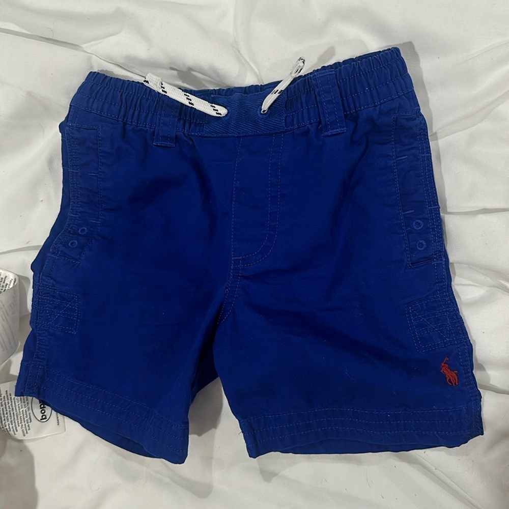 Blue polo shorts